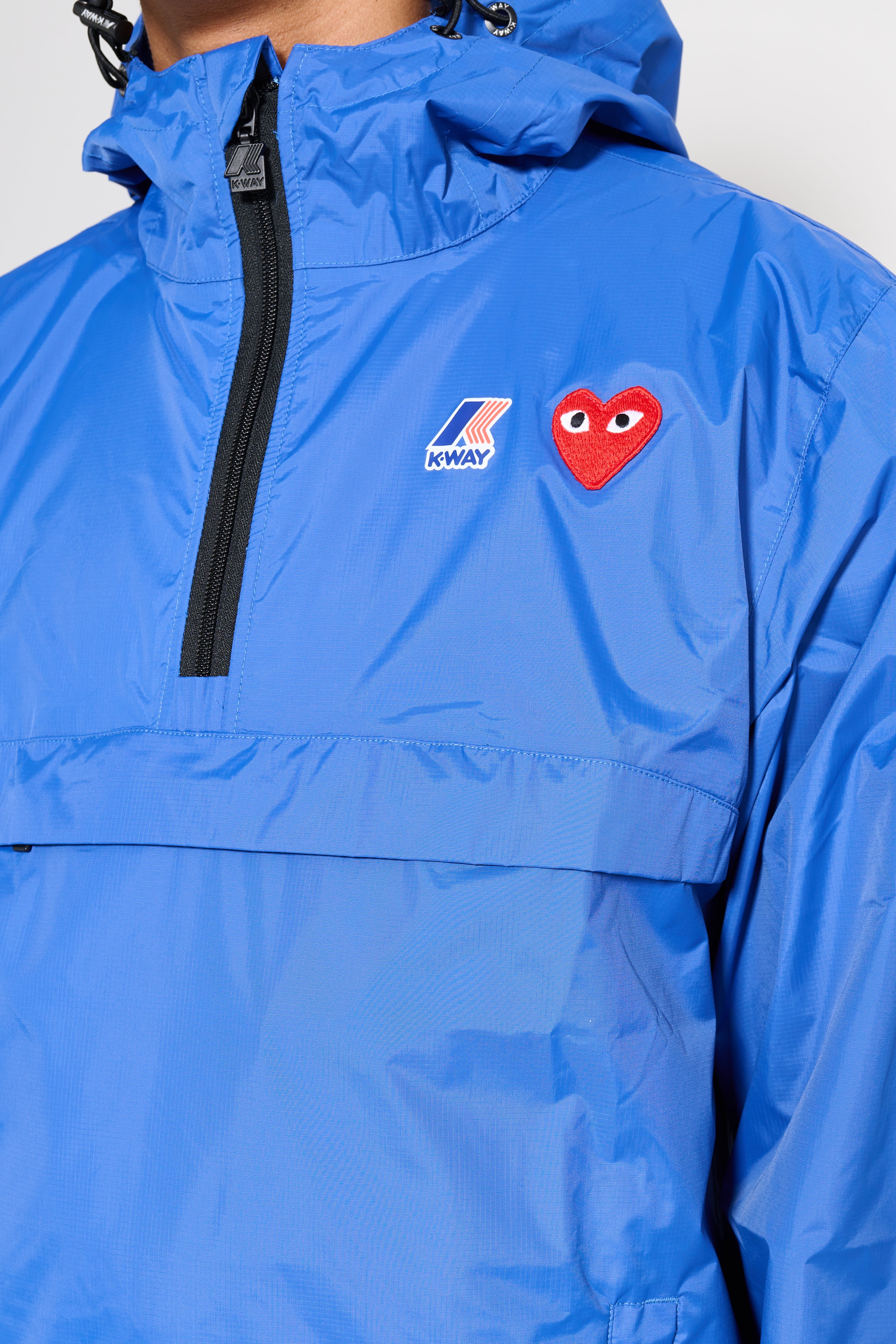 Comme des Garçons Play x K-Way Leon Half Zip Jacket Blue - Image 4